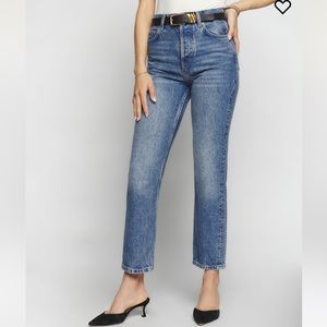 Reformation - Cynthia High Rise Straight Cropped Jeans